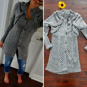 WOOL BUTTONS Knitted CARDIGAN